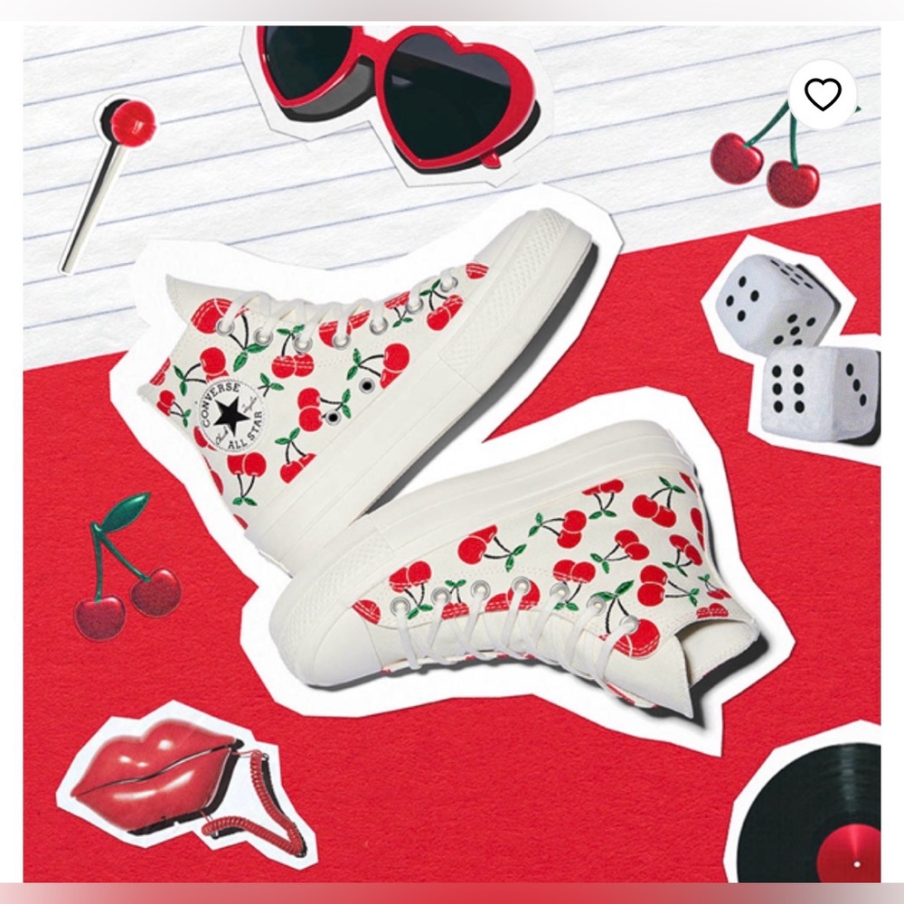 Converse Chuck Taylor All Star Lift Platform Cherries